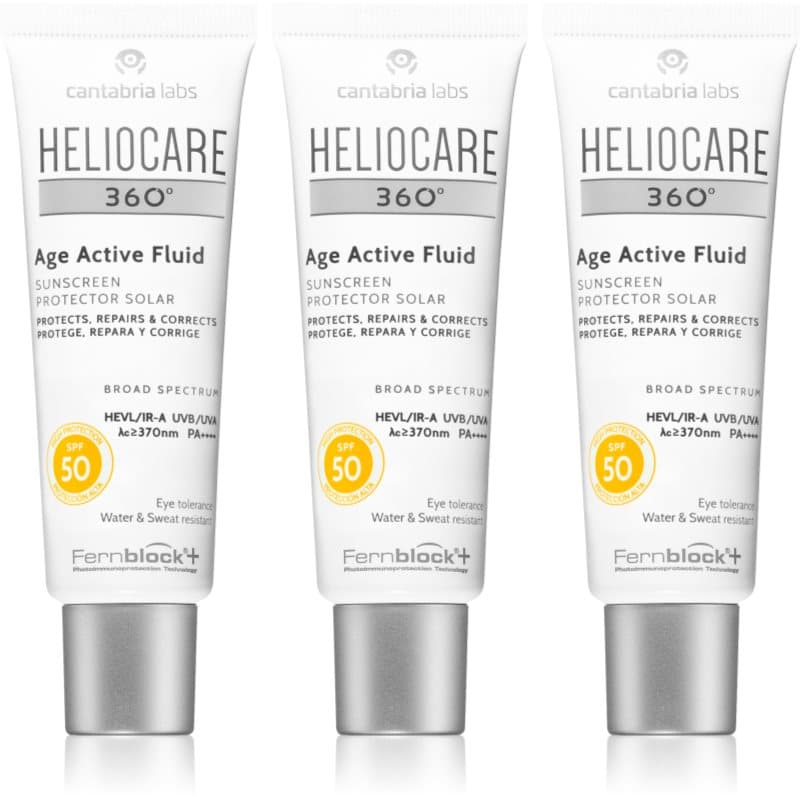 Heliocare 360° Age Active Fluid Bruiningsemulsie tegen Veroudering SPF 50+
