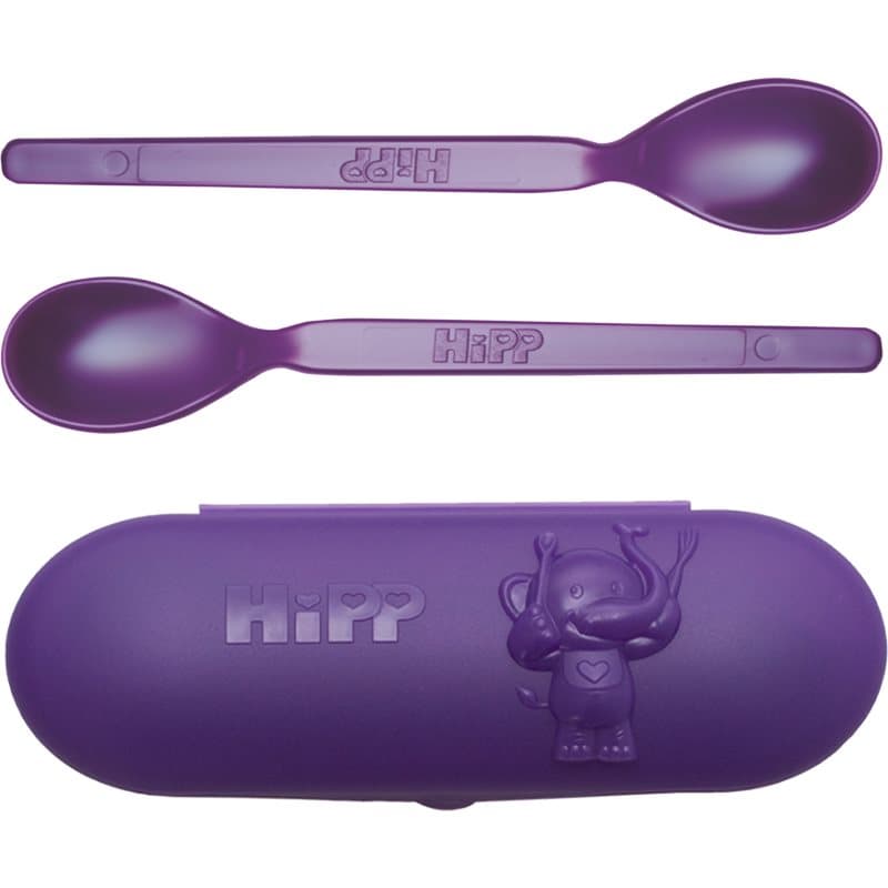Hipp Spoons Set etensset voor Onderweg Purple
