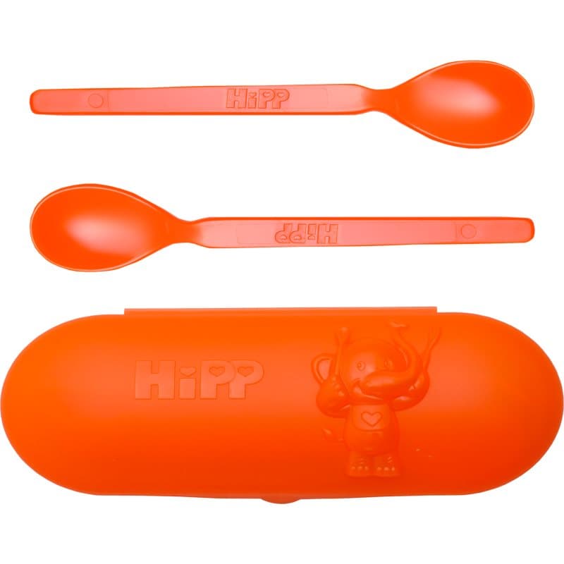 Hipp Spoons Set etensset voor Onderweg Orange