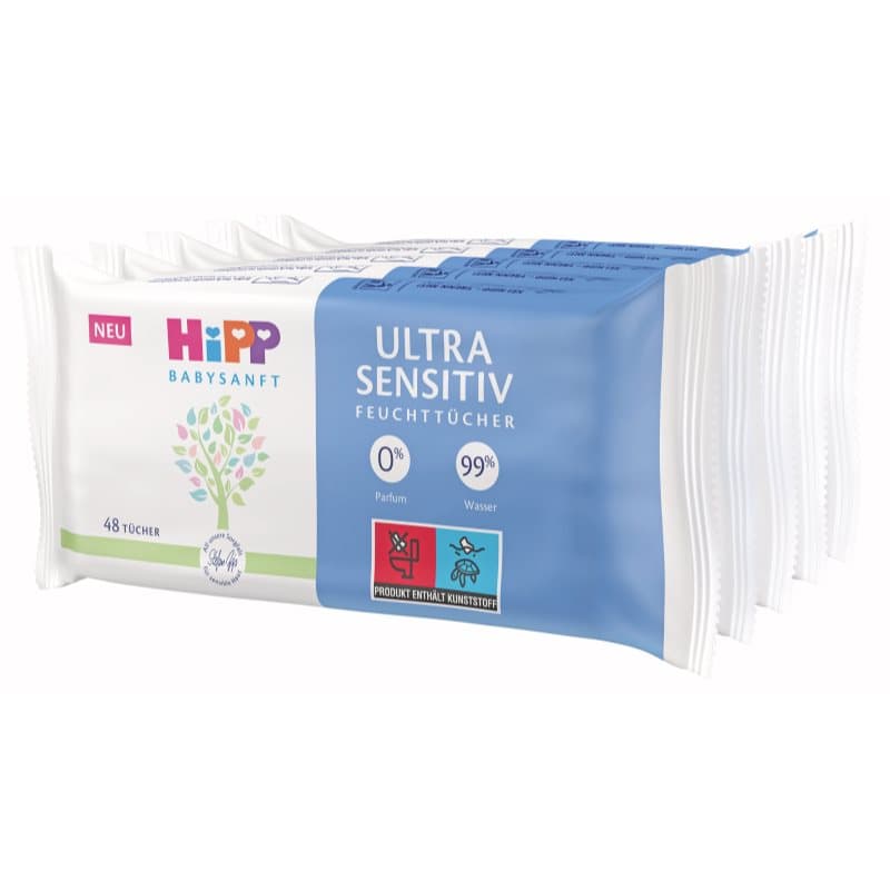 Hipp Babysanft Ultra Sensitive vochtige doekjes voor kinderen 5x48 st