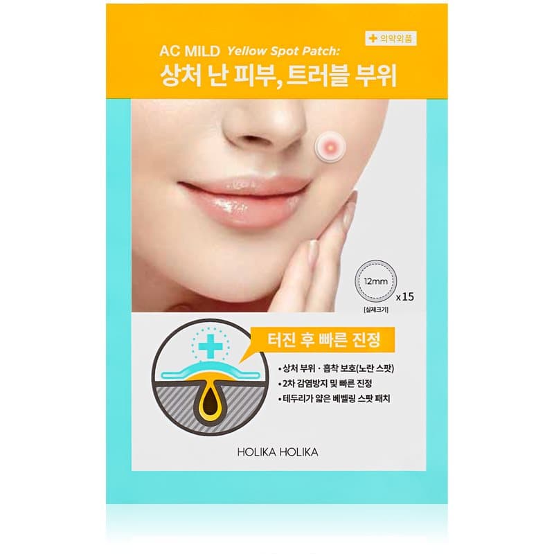 Holika Holika AC Mild Yellow Spot pleisters voor de problematische huid tegen Gele Vlekken 15 st