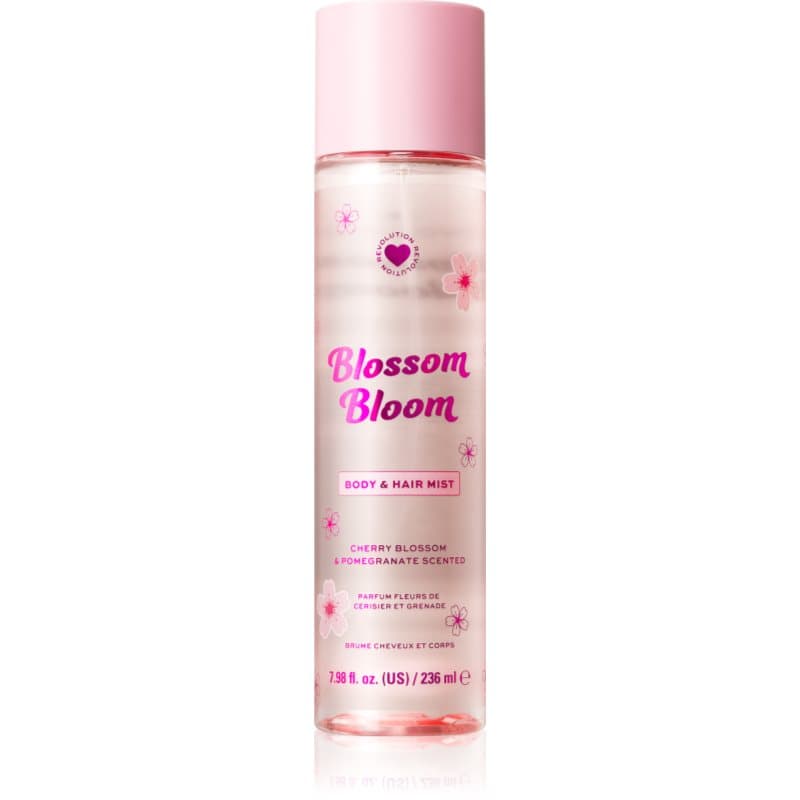 I Heart Revolution Blossom Bloom Geparfumeerde body- en haarmist voor Vrouwen Tint Cherry Blossom & Pomegranate 236 ml