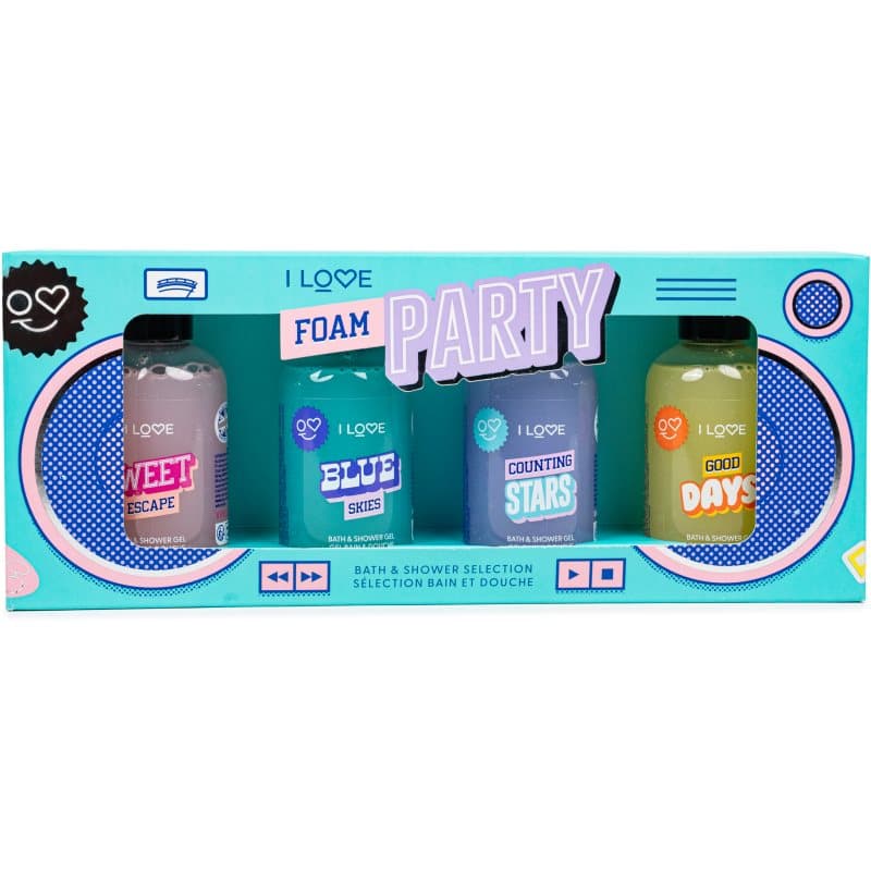 I Love Foam Party Gift Set voor in de Douch
