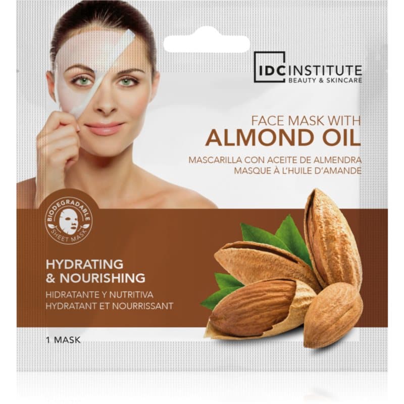 IDC Institute Almond Oil Eenmalig sheetmasker voor het gezicht 1 st