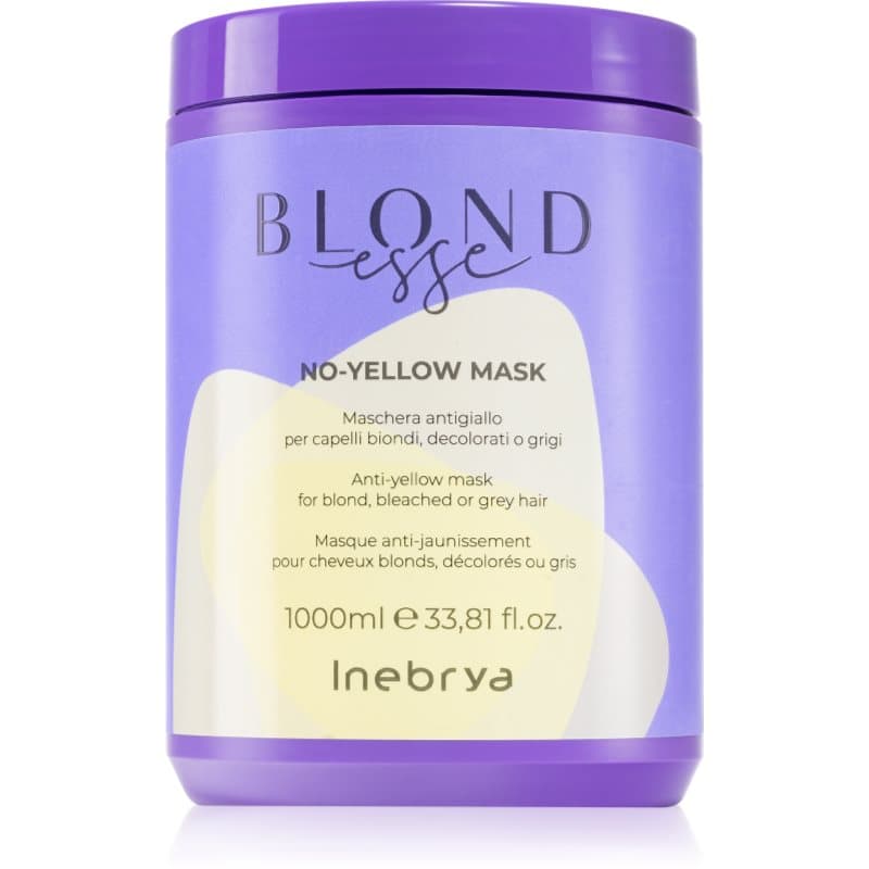 Inebrya BLONDesse No-Yellow Mask Haarmasker neutraliseert gele Tinten 1000 ml