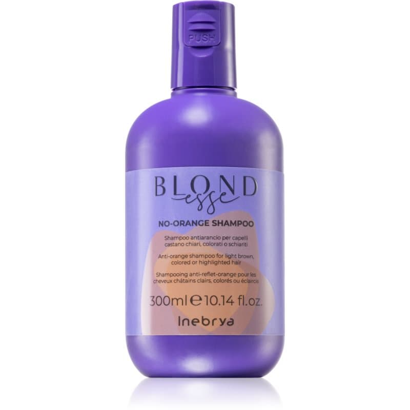 Inebrya BLONDesse No-Orange Shampoo Voedende Shampoo voor het neutraliseren van koperkleurige ondertonen 300 ml