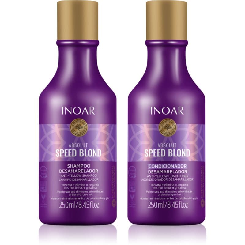 INOAR Absolut Speed Blond set voor Blond Haar 2x250 ml