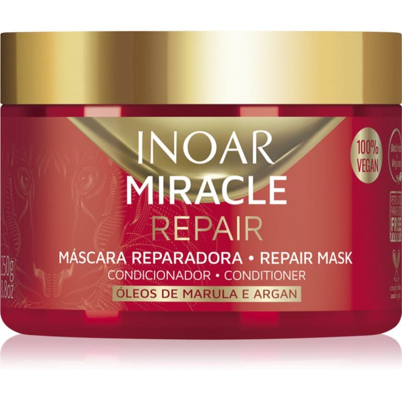 INOAR Miracle Repair regenererende sheet mask voor Droog en Beschadigd Haar 250 g