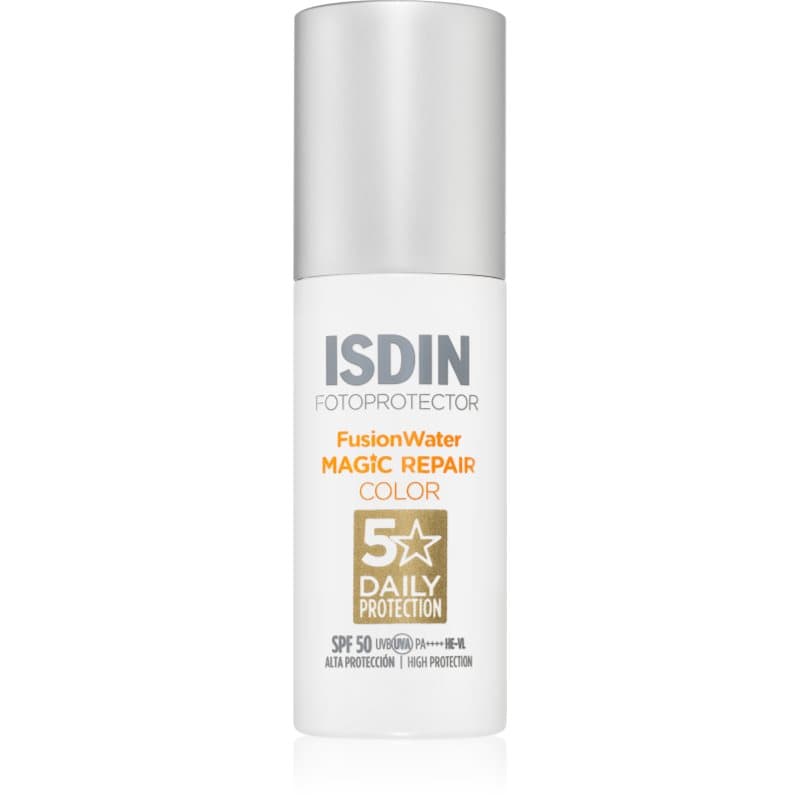 ISDIN Fotoprotector FusionWater Magic Repair Color beschermende, getinte gezichtsfluid SPF 50 50 ml