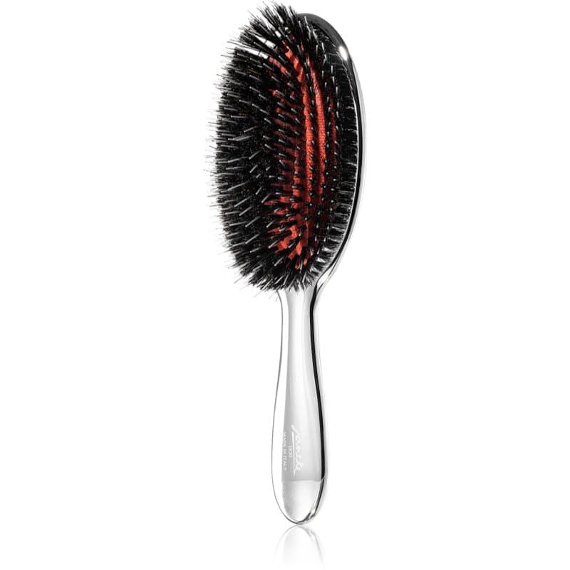 Janeke Chromium Line Air-Cushioned Brush with Bristles and Nylon Reinforcement ovale haarborstel 22 x 7 cm 1 st