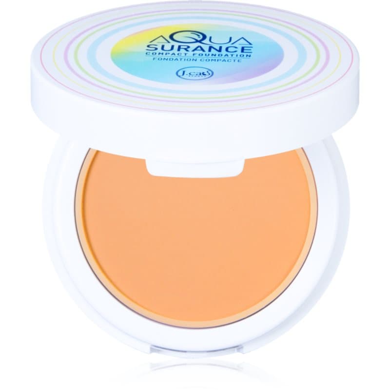 J.Cat Beauty Aquasurance Compacte Poeder Foundation voor Gemiddeld tot Volle Dekking Tint 102A Light Beige 9 g