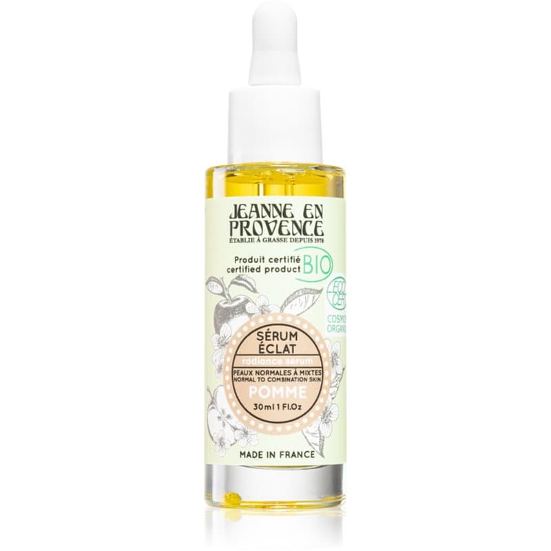 Jeanne en Provence BIO Apple verhelderend gezichtsserum van BIO kwaliteit met Abrikosen Olie  30 ml