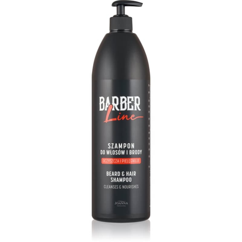 Joanna Barber Line Beard and Hair Shampoo Shampoo voor Haar en Baard voor Mannen 1000 ml