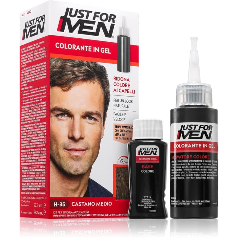 Just for Men Color Kit Getinte Haarkleuring voor Mannen Tint H-35 Medium Brown 1 st