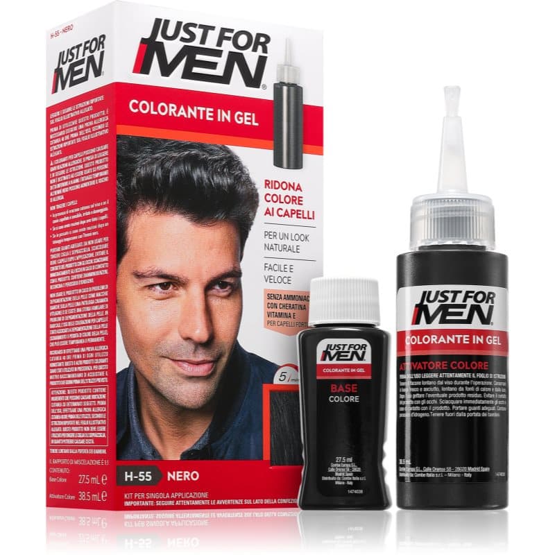 Just for Men Color Kit Getinte Haarkleuring voor Mannen Tint H-55 Real Black 1 st