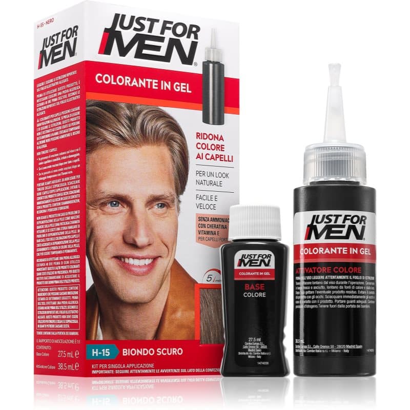 Just for Men Color Kit Getinte Haarkleuring voor Mannen Tint H-15 Dark Blond / Lightest Brown 1 st