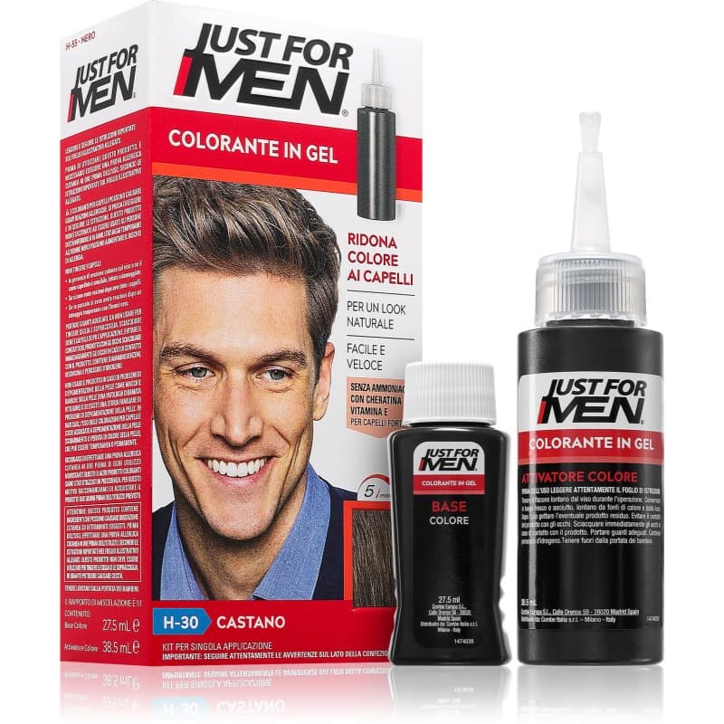 Just for Men Color Kit Getinte Haarkleuring voor Mannen Tint H-30 Light Medium Brown 1 st