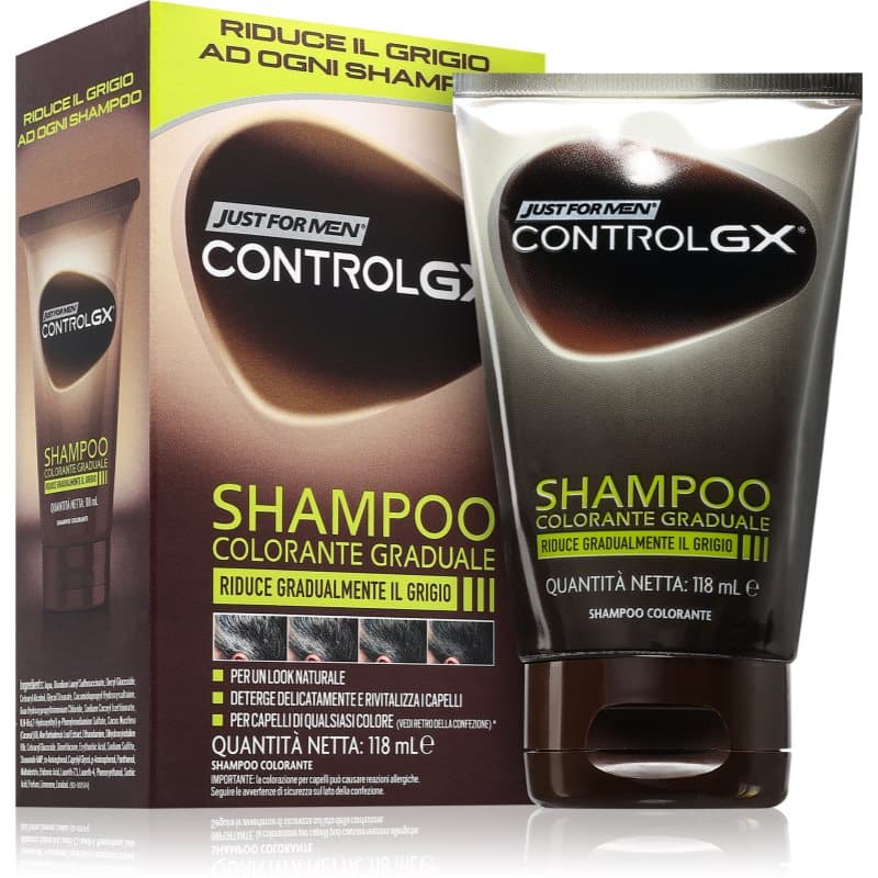 Just for Men Control GX Shampoo Shampoo en Conditioner voor Grijs Haar voor Mannen 118 ml