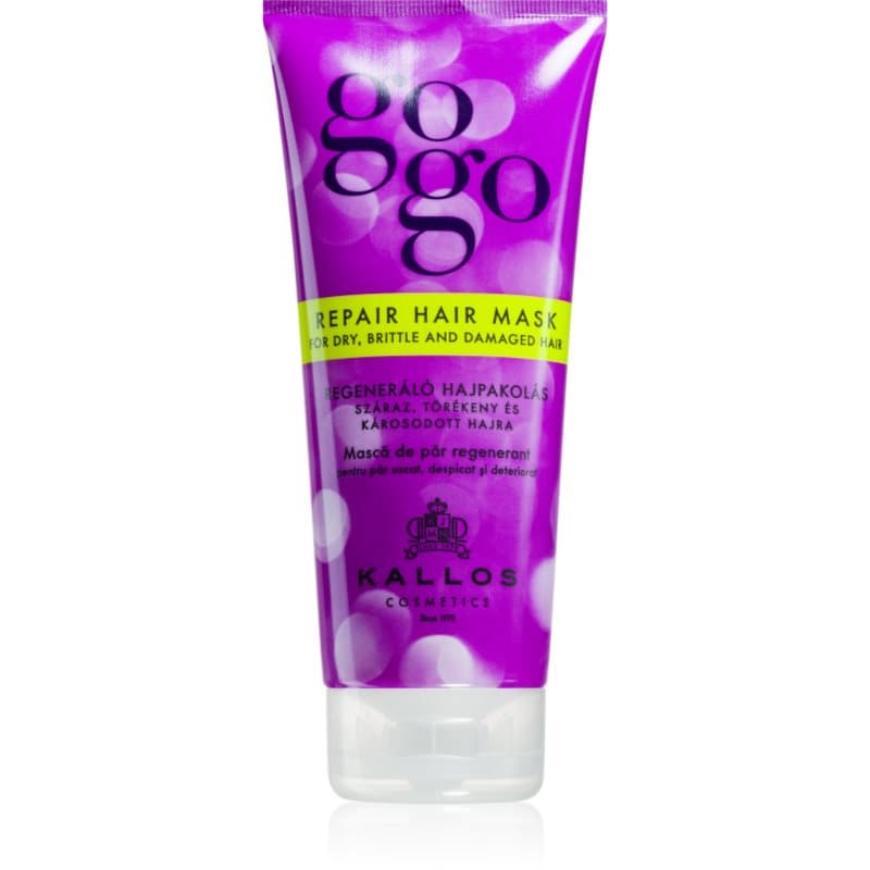 Kallos Gogo regenererende sheet mask voor Droog en Beschadigd Haar 200 ml