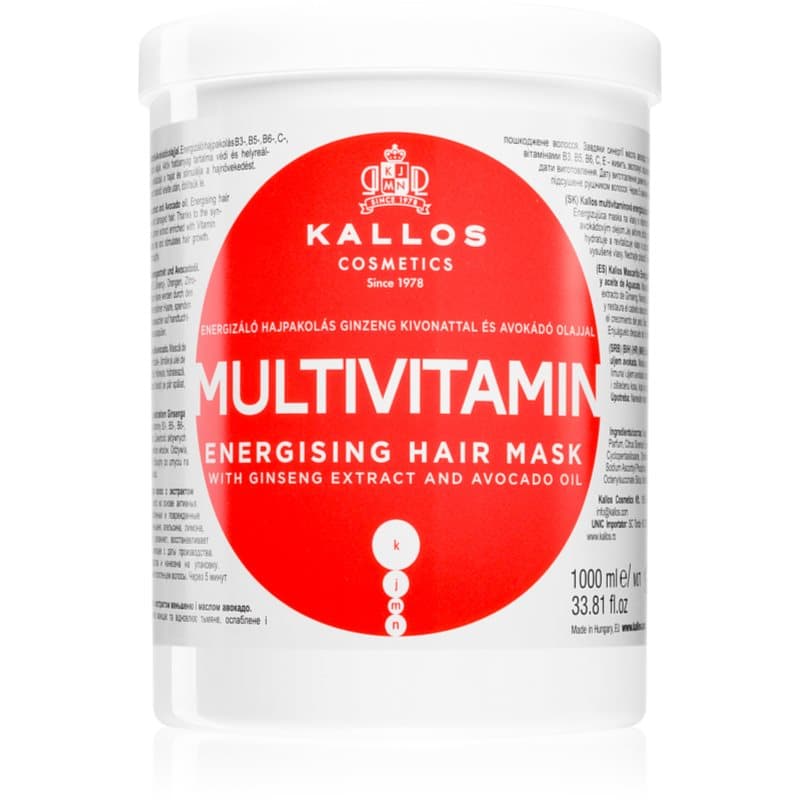 Kallos KJMN Professional Multivitamin Actieve Haarmaskar 1000 ml