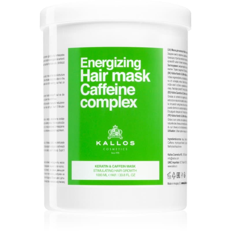 Kallos Kallos Classic Caffeine Complex Keratine Masker met Cafeïne 1000 ml