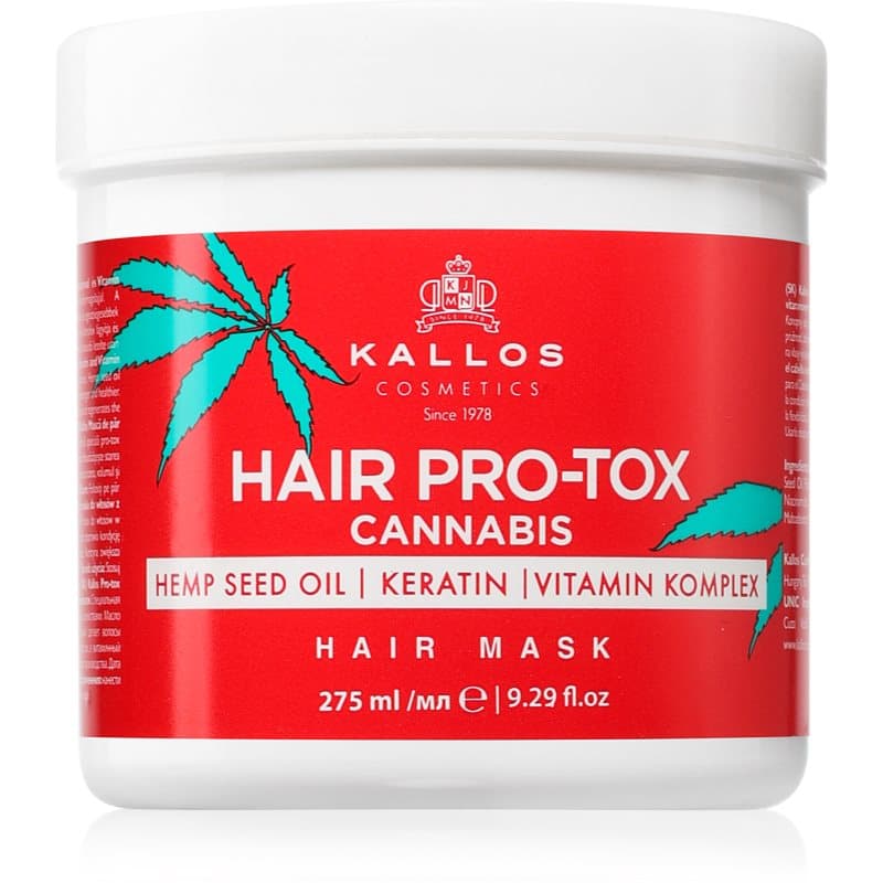 Kallos Hair Pro-Tox Cannabis Herstellende Haarmasker met Hennepolie 275 ml