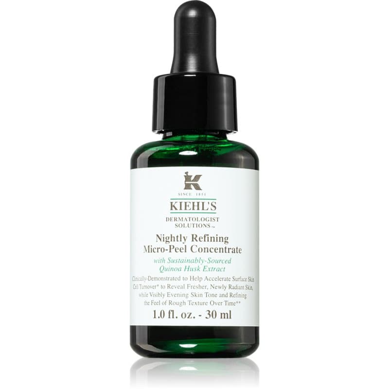 Kiehl's Dermatologist Solutions Nightly Refining Micro-Peel Concentrate Verhelderende Nacht Peeling Verzorging voor Alle Huidtypen Zelfs Gevoelige Hui