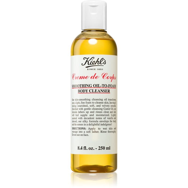 Kiehl's Creme de Corps Smoothing Oil-to-Foam Body Cleanser Body Olie voor Alle Huidtypen 250 ml