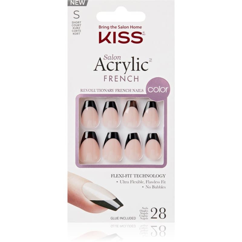 KISS Acrylic French Color valse nagels Flame 28 st