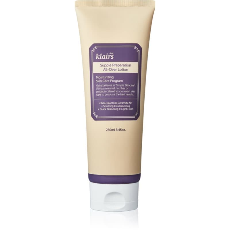 Klairs Supple Preparation All-Over Lotion Diepe Hydratatie Bodylotion voor Droge Huid 250 ml