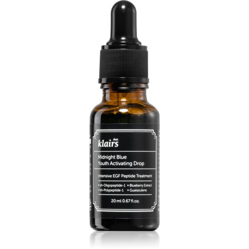 Klairs Midnight Blue Youth Activating Drop Activerende Serum voor Onmiddelijke Huidverjonging 20 ml