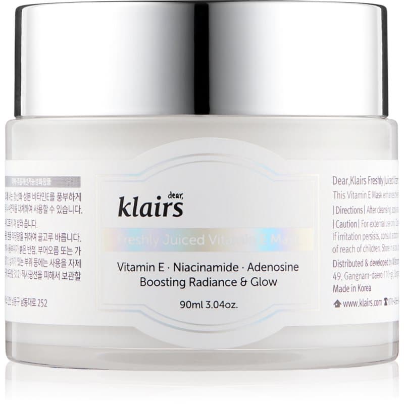 Klairs Freshly Juiced Vitamin E Mask Hydraterende Gezichtsmasker  met VItamine E 90 ml
