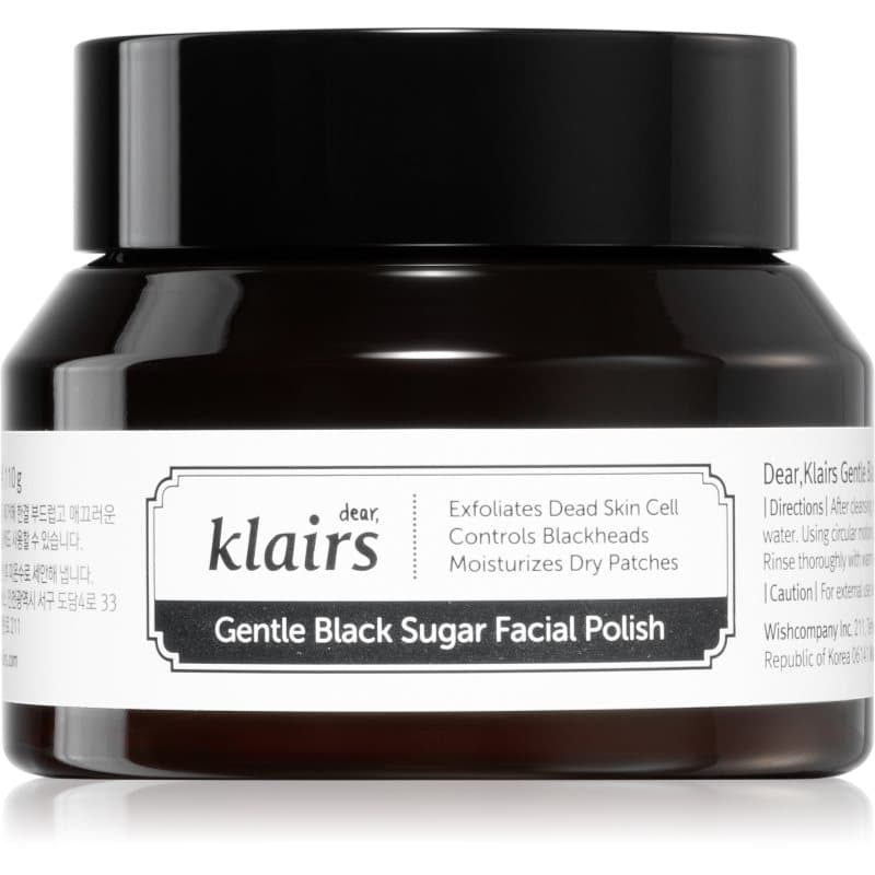 Klairs Gentle Black Sugar Facial Polish Hydraterende Gezichtspeeling 110 gr