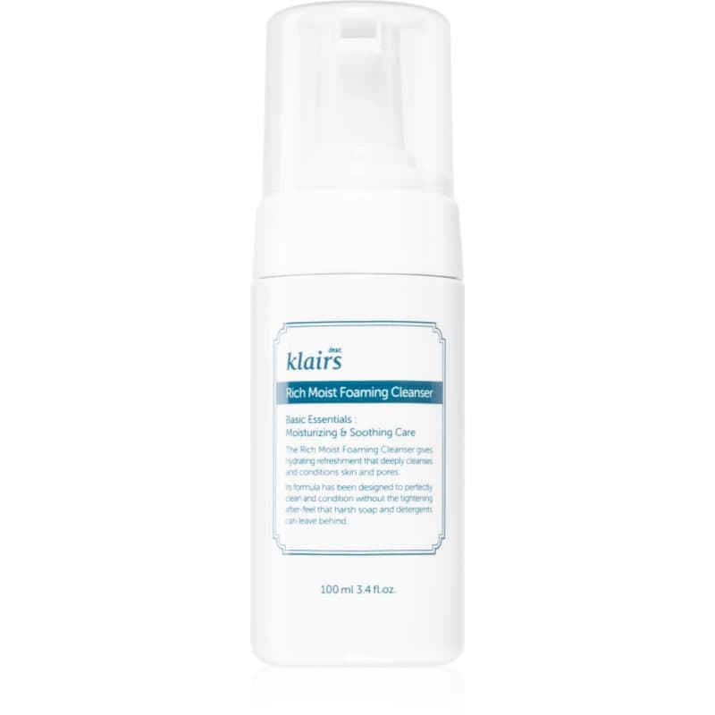 Klairs Rich Moist Foaming Cleanser Reinigingsschuim met Hydraterende Werking 100 ml