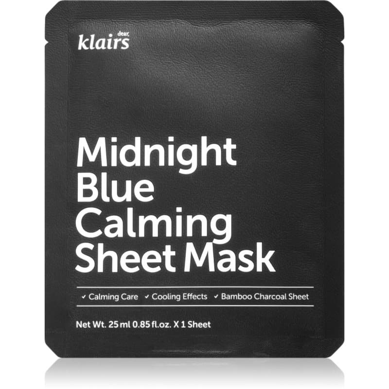 Klairs Midnight Blue Calming Sheet Mask kalmerende sheet mask 25 ml