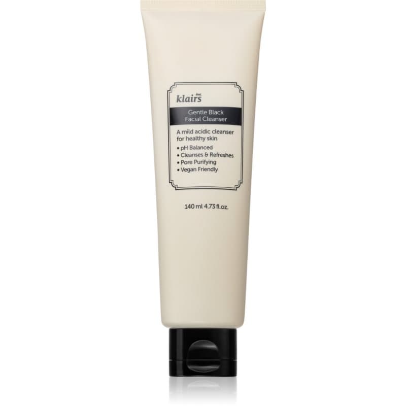 Klairs Gentle Black Facial Cleanser Zachte Reinigingsgel voor Gevoelige Huid 140 ml