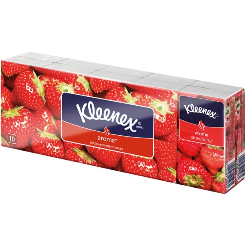 Kleenex Aroma papieren zakdoekjes Strawberry 10x10 st