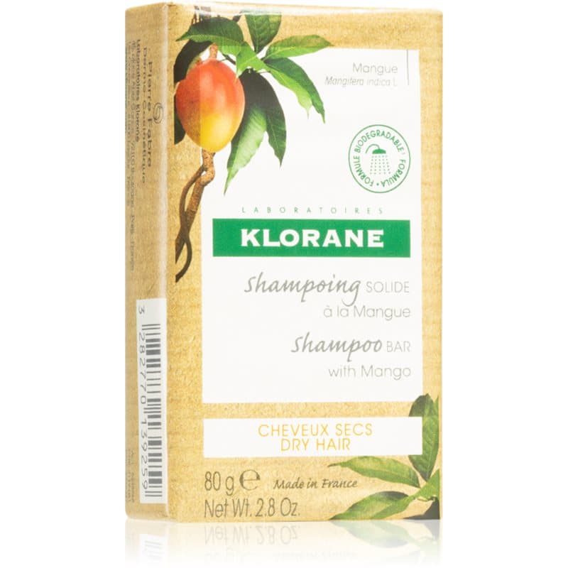 Klorane Mango Shampoo Bar Vaste shampoo voor Voeding en Glans 80 g