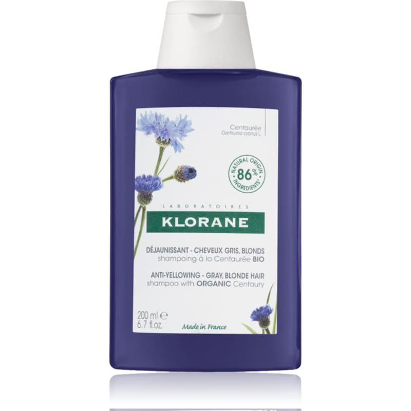 Klorane Cornflower Organic Shampoo  neutraliseert gele Tinten 200 ml