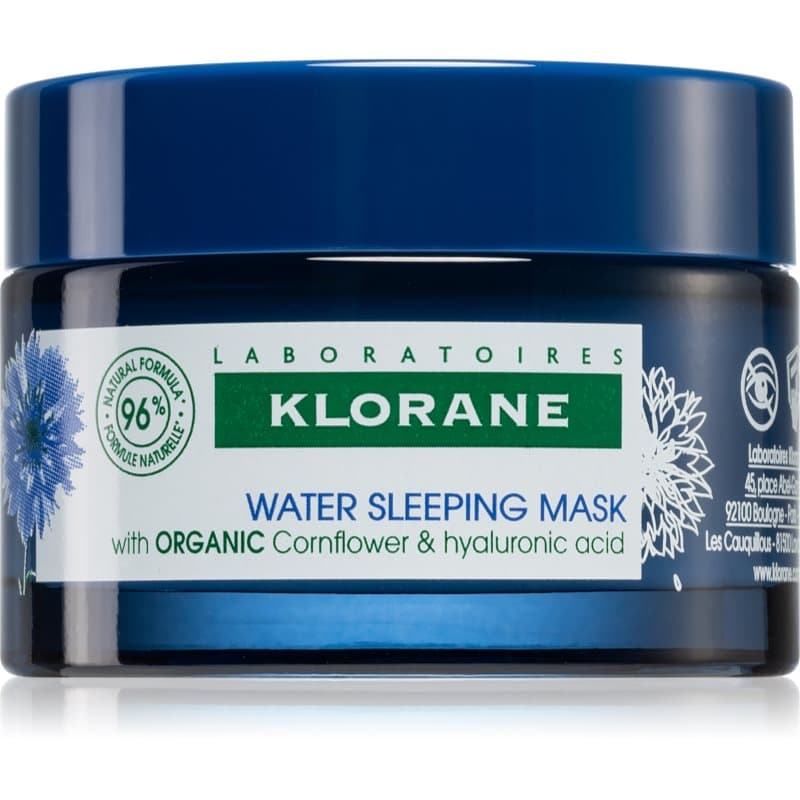 Klorane Cornflower Organic Nachtmasker met Hyaluronzuur 50 ml
