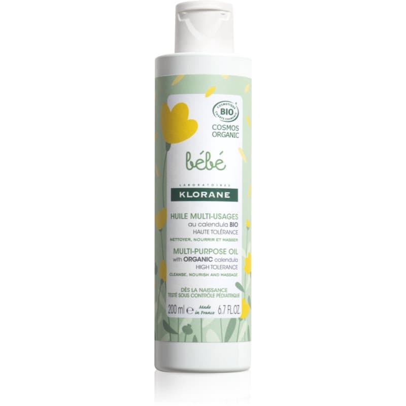 Klorane Bébé Multi-Purpose Oil voedende lichaamsolie voor Baby Huidje 200 ml