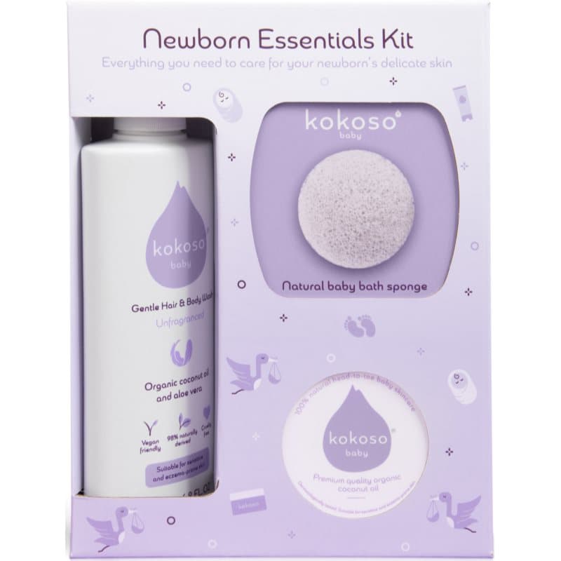 Kokoso Baby Newborn Essentials Kit Gift Set voor Kinderen vanaf Geboorte