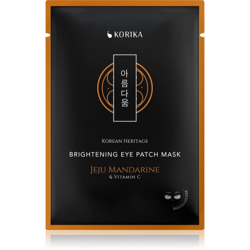 KORIKA Korean Heritage Brightening Eye Patch Mask Jeju Mandarine & Vitamin C Verhelderende Masker voor Oogcontouren 2 st