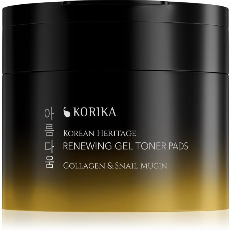 KORIKA Korean Heritage Collagen & Snail Mucin Renewing Gel Toner Pads herstellende gel toner pads 70 st