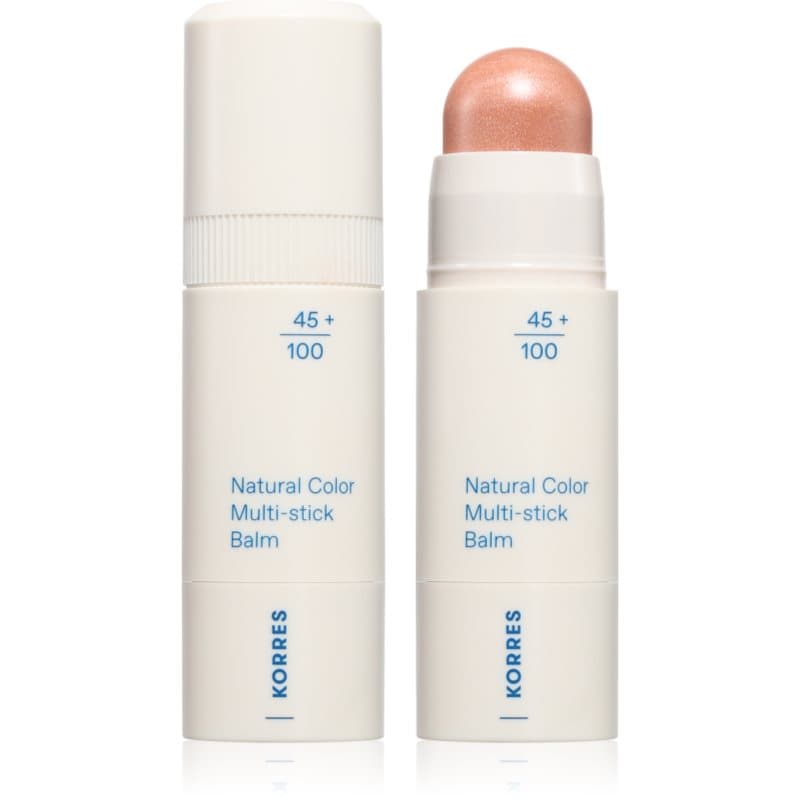 Korres Natural Color Multi-Stick Balm multifunctionele lip- en gezichts make-up Tint Glass Peach 4.5 g