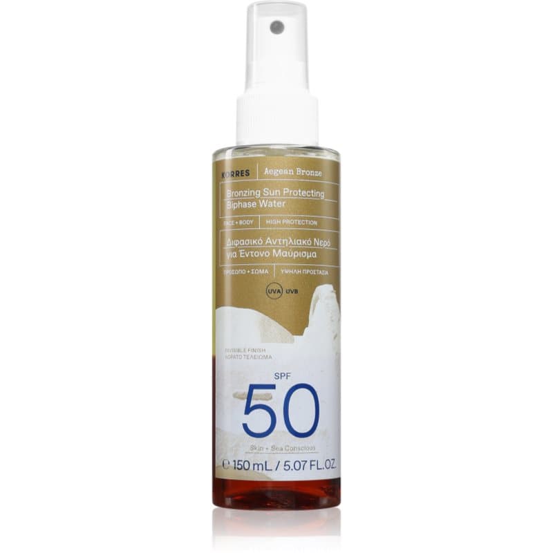 Korres Aegean Bronze bronzing mist voor het Zonnen SPF 50 150 ml