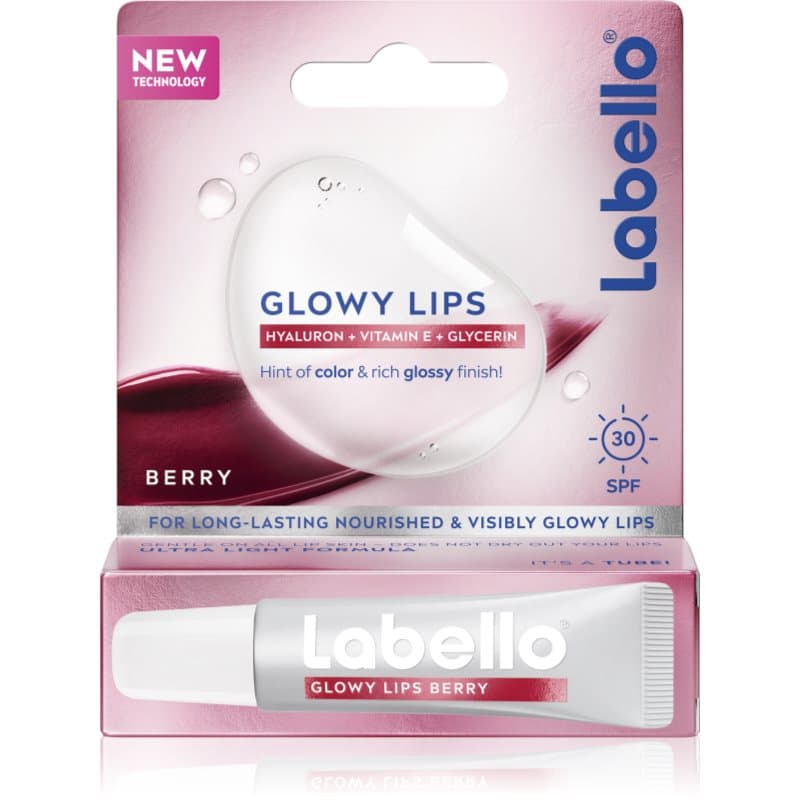 Labello Glowy Lips Berry Getinte Lipbalm met Hyaluronzuur SPF 30 10 ml