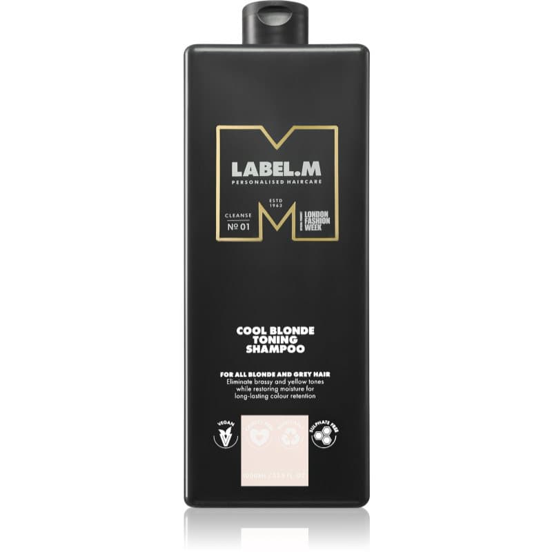 label.m Cool Blonde Toning Shampoo Shampoo neutraliseert gele Tinten 1000 ml