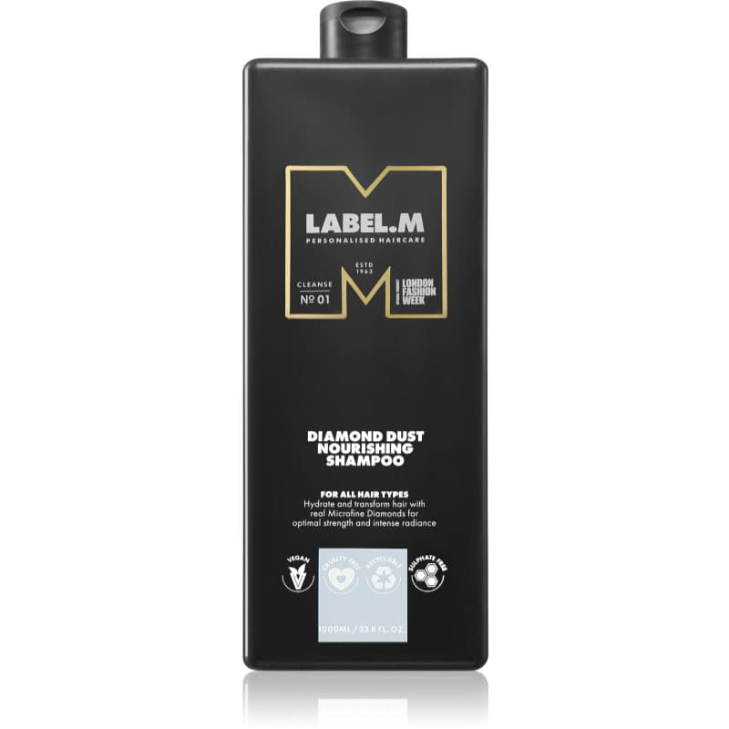 label.m Diamond Dust Nourishing Shampoo Voedende Shampoo voor Alle Haartypen 1000 ml