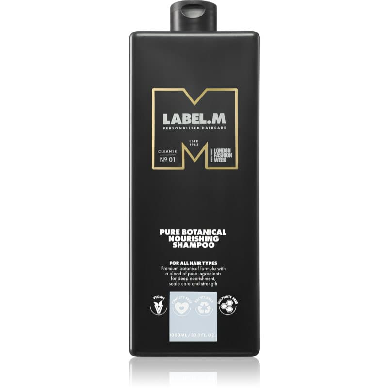 label.m Botanical Nourishing Shampoo intensief voedende shampoo voor Alle Haartypen 1000 ml